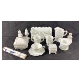 Milk Glass Tableware And Accessories