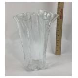 Scandinavian Muurla Eva Clear Ice Art Glass Vase