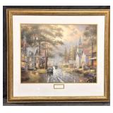 Thomas Kinkade Framed Print -Hometown Evening