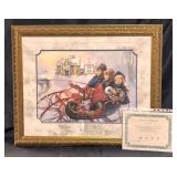 Framed Lithograph Winter Wonderland Sandra Kuck