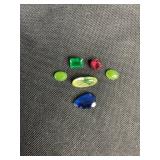 Loose gemstones - sapphire, ruby, emerald
