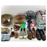 Home Goods, Shoes, Towels, Lamp Shade, Books