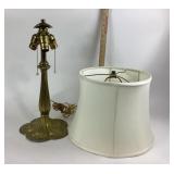 Brass Table Lamp With Shade