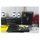 Sony Boombox, Amazon Shredder, Kitchen Items