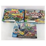 Hasbro Board Games: Life, Monopoly City, Sorry Spi