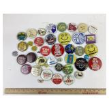 Pin Back Buttons: Smiley Face, Santa Fe