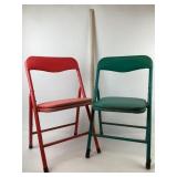 Childrenï¿½s Red & Green Metal Folding Chairs