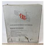 LED Exit Incandescent Emergency Light Combo