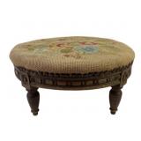 Antique French provincial style oak footstool