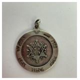 English sterling silver Wiccan charm pendant
