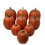 Ceramic Painted Pumpkins; Tapering Sizes