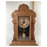 Wooden Mantel Clock With Key