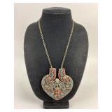 Antique Tibetan pendant set with turquoise and