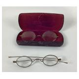 Rimless Eyeglasses With Case, Wire Frame Spectacle