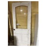 Wood half light door, ceramic knob