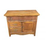 Victorian Oak Serpentine Commode