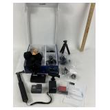 GoPro Camera, Bower Case, Insignia Accessory Kit