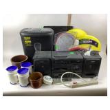 Sony Boombox, Amazon Shredder, Kitchen Items