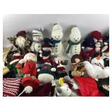 Christmas Decor Snowmen, Santa Figures, Stockings