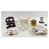 MCM Dishes, Lions, juicer, anchor hocking