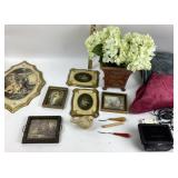 Framed Art, Heating Pads, Vase, Crochet Hooks