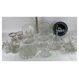Pressed Glass Tableware With Decorative Plate