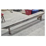 Rustic Wood Bench 97 in. X 13.5 in. X 18 in. H