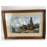 Landscape Painting With Mountain Scene