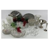 Milk Glass, Pattern Glass Dish, Plates, Saucers