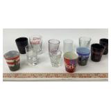 Shot Glasses; Coca Cola, Jagermeister, Pink Floyd,