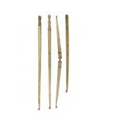 Antique carved crochet hooks 19th century