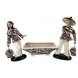 MCM 1950s Hedi Schoop California pottery Asian