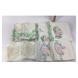 Embroidered Linens With Lace Accents