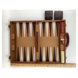 Backgammon Game Set; Wooden Case