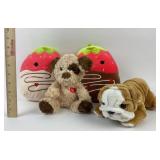 4 Valentine Plush: Chocolate Covered Strawberries