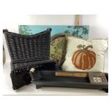 Home Decor Items With Baskets, Pillow, Tray