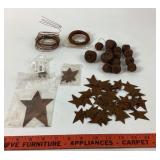 Rusty Metal Stars, Jingle Bells, Wire Coils
