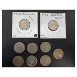 Buffalo Nickels 1919, 1920, (7) No Date