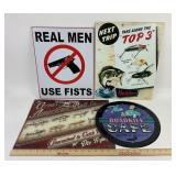 4 Various Man Cave Garage Signs