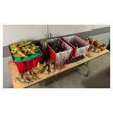 Christmas Ornaments, Gold Stars, Cherubs, Pumpkins