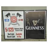 Framed Advertisement Beer Signs (29 in. X 41 in.)