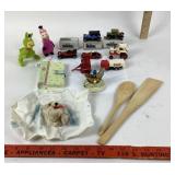 Die-Cast Vehicles, Plush Toys, Kitchen Utensils