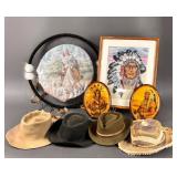 Native American Wall Art, Dreamcatcher, Hats
