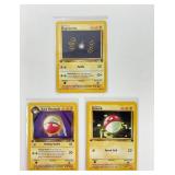 3 Pokemon First Edition Trading Cards