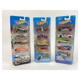 3 NOS Hot Wheels 5 Packs: HW Formula Space, Street