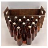 Amber Glass Bottles Ceramic Stoppers, Pfilterer Br