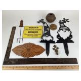 Metal Garden Gnome Silhouettes, Lighthouse Stake,