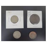 Liberty Dimes 1904, 1907, 1909, 1854 Large Cent