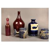 Moby Dick Jug, Maui Whale Mugs, Purple Glass