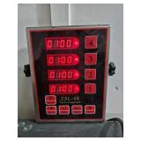 Commercial 4 Channel Kitchen Timer Powers On